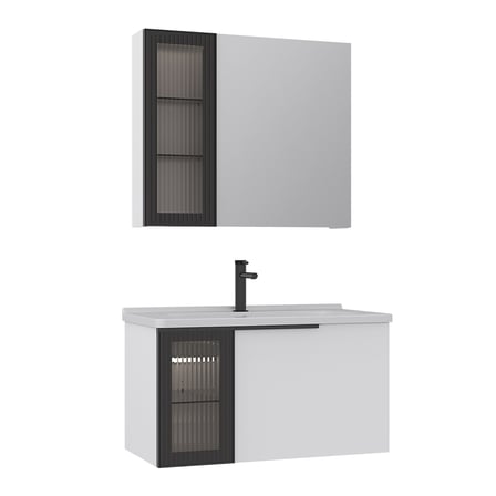 Pure 80 cm Banyo Dolabı Takımı
