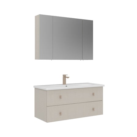 Milazzo 100 cm Asma Banyo Dolabı Takımı (Ayna Dolaplı)