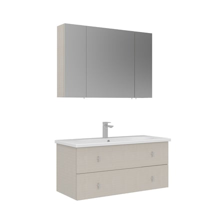 Milazzo 100 cm Asma Banyo Dolabı Takımı (Ayna Dolaplı)