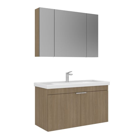 Desna 100 cm Banyo Dolabı Takımı (Ayna Dolaplı)