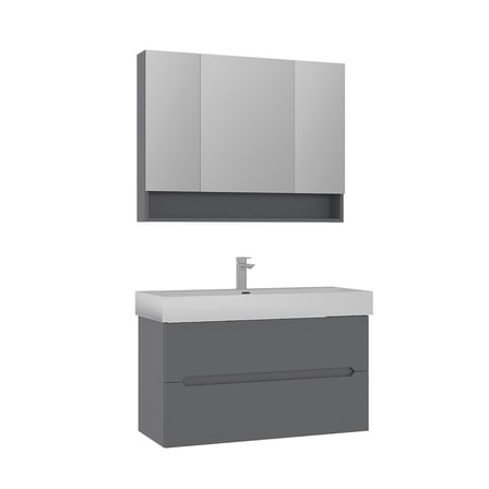 Malta 100 cm Banyo Dolabı Takımı