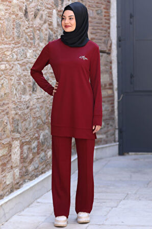 Cemre Tesettür Takım Bordo
