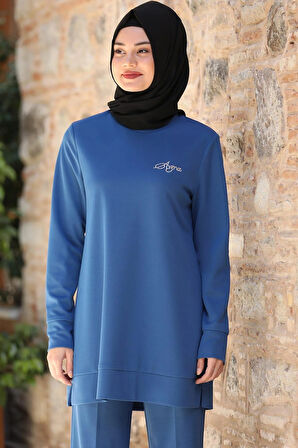Cemre Tesettür Takım Mavi