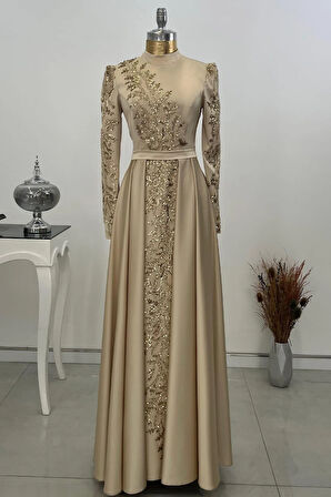 Çağla Tesettür Abiye Gold
