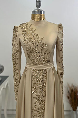 Çağla Tesettür Abiye Gold