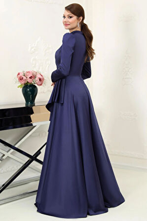 Nazende Tesettür Abiye Lacivert