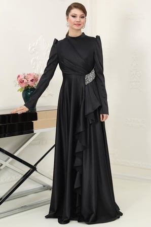 Nazende Tesettür Abiye Siyah