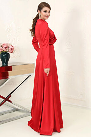 Zen Tesettür Abiye Kırmızı