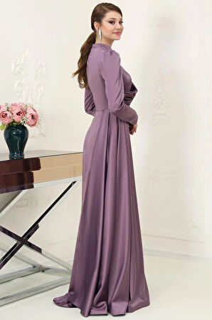 Zen Tesettür Abiye Lavanta