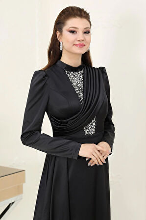 Zen Tesettür Abiye Siyah