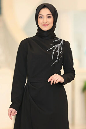 Adel Tesettür Abiye Siyah