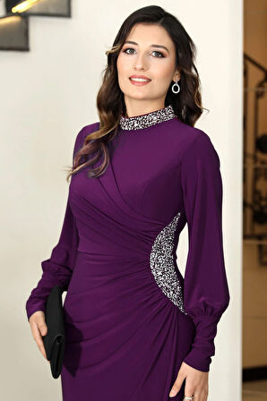 Lavin Tesettür Abiye Mürdüm