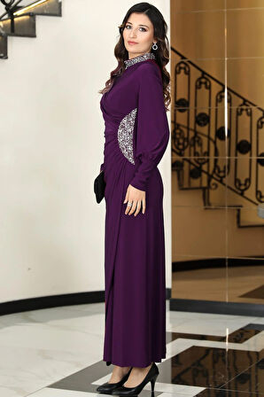 Lavin Tesettür Abiye Mürdüm