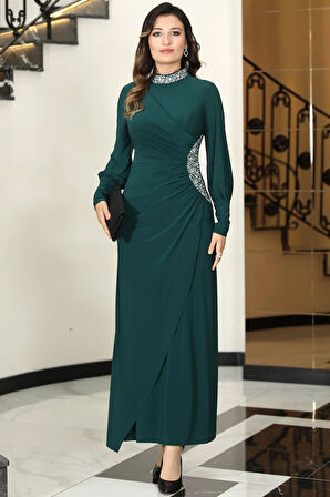 Lavin Tesettür Abiye Zümrüt