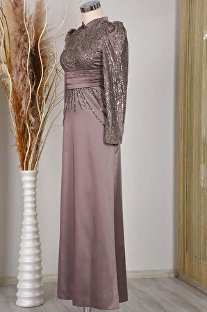 Nehir Tesettür Abiye Bakır