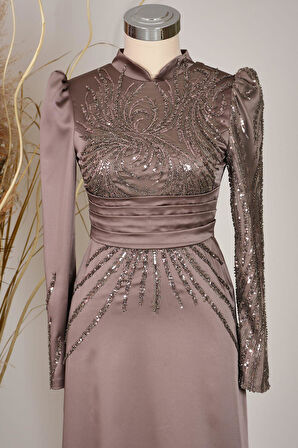 Nehir Tesettür Abiye Bakır