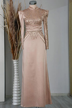 Nehir Tesettür Abiye Gold