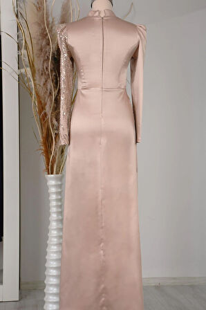 Nehir Tesettür Abiye Gold