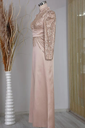 Nehir Tesettür Abiye Gold