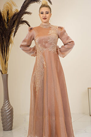 Yağmur Tesettür Abiye Soğan Kabuğu