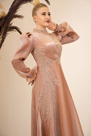 Yağmur Tesettür Abiye Soğan Kabuğu