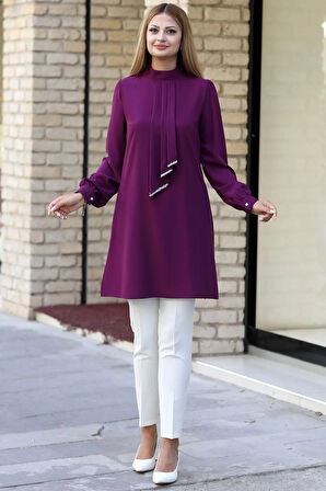 Işıl Tesettür Tunik Mürdüm