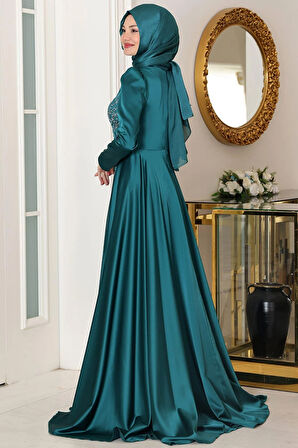Mihrimah Tesettür Abiye Zümrüt