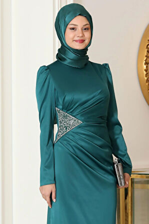 Efsun Tesettür Abiye Zümrüt