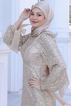 Şimal Tesettür Abiye Gold