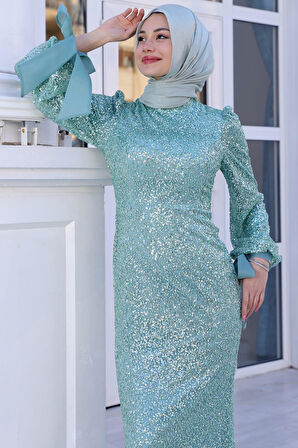 Şimal Tesettür Abiye Mint