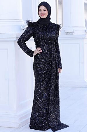 Şura Tesettür Abiye Siyah