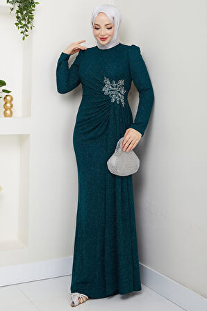 Gözde Tesettür Abiye Zümrüt