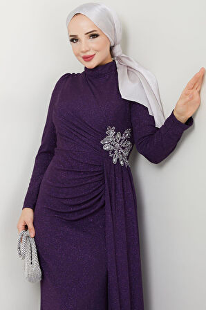 Gözde Tesettür Abiye Mürdüm