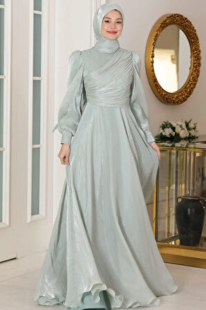 Bahar Tesettür Abiye Mint