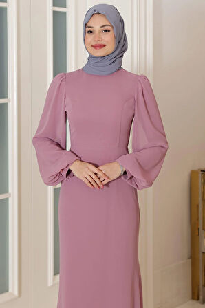 Firuze Tesettür Abiye Pudra