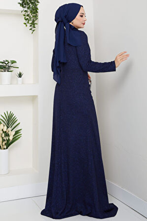 Eylül Tesettür Abiye Lacivert