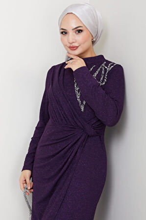 Eylül Tesettür Abiye Mürdüm