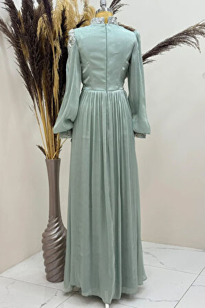 Rengin Tesettür Abiye Mint