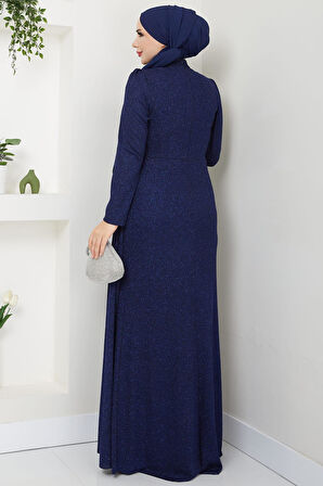 Gözde Tesettür Abiye Lacivert