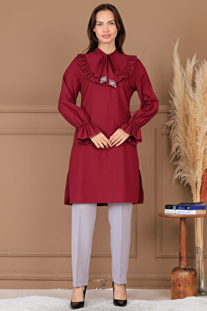 Asil Tesettür Tunik Bordo