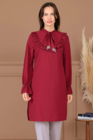 Asil Tesettür Tunik Bordo