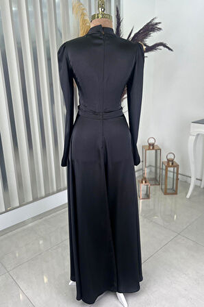 Mina Tesettür Abiye Siyah