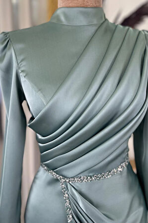 Sare Tesettür Abiye Mint