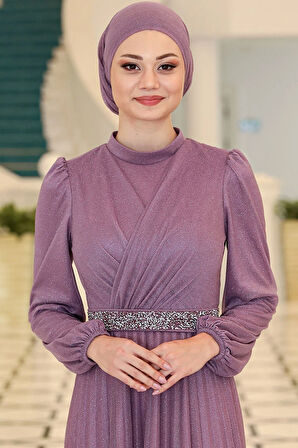 Dila Tesettür Abiye Lavanta