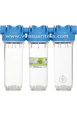 Atlas Filtri Atlas 10" Dp Housıng Trıo 1" Üçlü Filtre Kabı Boş