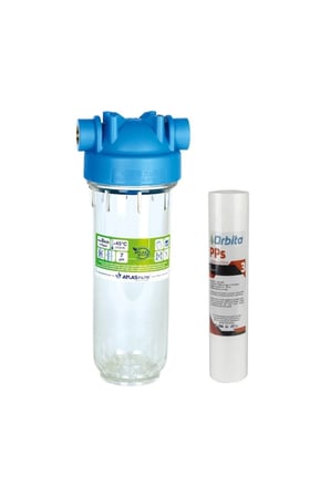 Atlas 10 Inç Dp Mono Housıng 3/4'' Dolu Filtre Kabı - 5 Micron