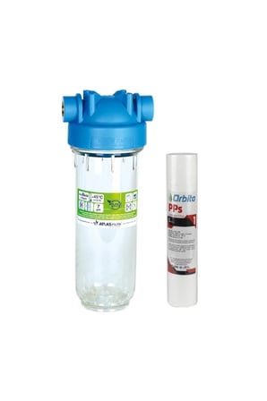 Atlas 10 Inç Dp Mono Housıng 1'' Dolu Filtre Kabı-5 Mikron