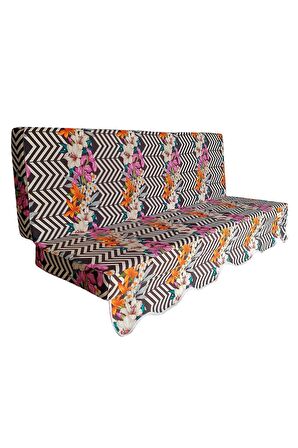 MİRZADE SOFA SOFT KUMAŞ TENTESİZ 28 DNS SÜNGER  SALINCAK MİNDERİ-sofa salıncak siyah sarmaşık