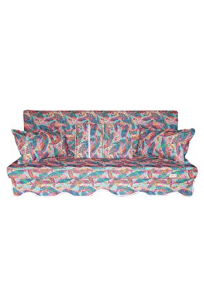 MİRZADE SOFA SOFT KUMAŞ TENTESİZ 28 DNS SÜNGER  SALINCAK MİNDERİ-sofa salıncak pembe akasya