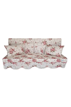MİRZADE ELİT SALINCAK MİNDERİ SU İTİCİ KUMAŞ GRİ SÜNGER FERMUARLI SET--prm 003 pembe gül buket
